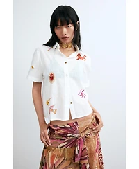 Desigual Women's Embroidered short-sleeve shirt