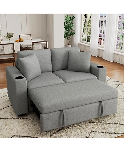 Streamdale Furniture Modern Loveseat Pull-out Sofa Bed 2-Seater Couch for Living Room
