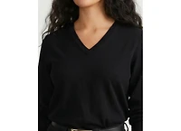 Universal Standard Plus Size Savvy Fine Knit V Sweater