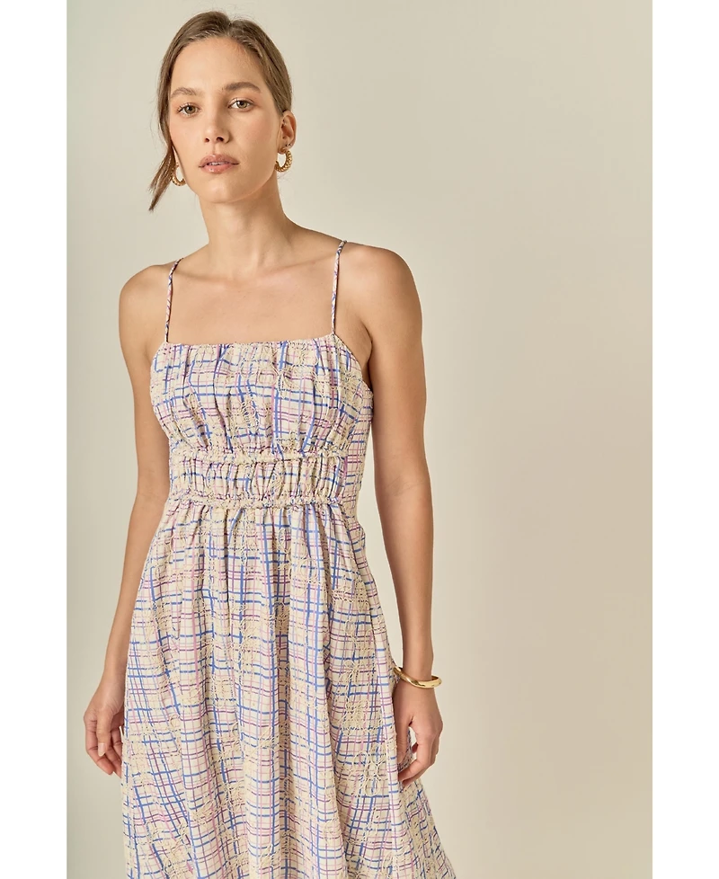 English Factory Women's Embroidered Strapless Maxi Dress