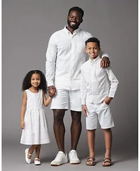 Hope Henry Mens Kids Family Matching Stretch Poplin Chateau Plaid