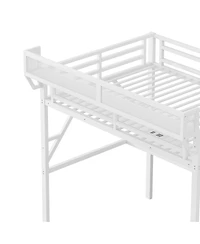 Streamdale Furniture Loft Bed with Desk, Stairs, Charging Station