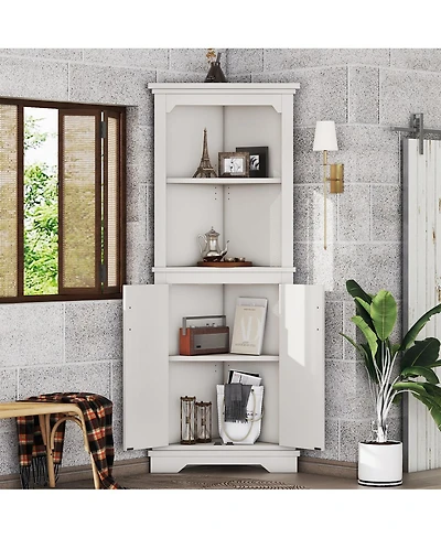Streamdale Furniture Tall Corner Cabinet with Doors