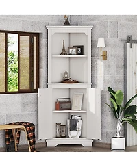 Streamdale Furniture Tall Corner Cabinet with Doors