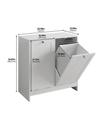 Streamdale Furniture Tilted Laundry Hamper with Removable Basket