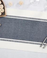 Saro Lifestyle Tassel Trimmed Stripe Placemats, Set of 4