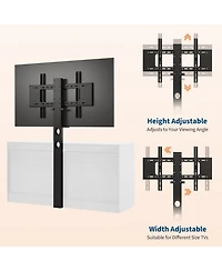 gaomon Tv Stand with Mount for Tvs, Modern Media Console with 9 Drawers and Adjustable Height TV Bracket