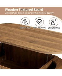 Streamdale Furniture Walnut Lift Top Coffee Table with Hidden Storage