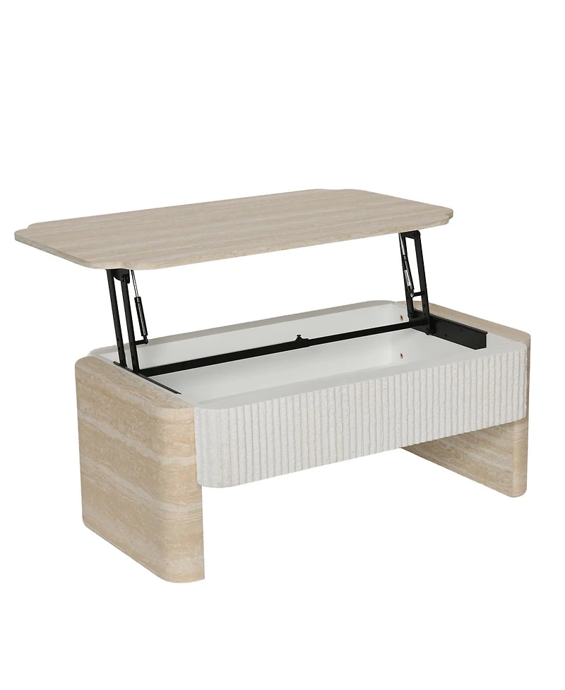 Streamdale Furniture Lift Top Coffee Table, Modern Extendable Wooden Desk with Hidden Storage