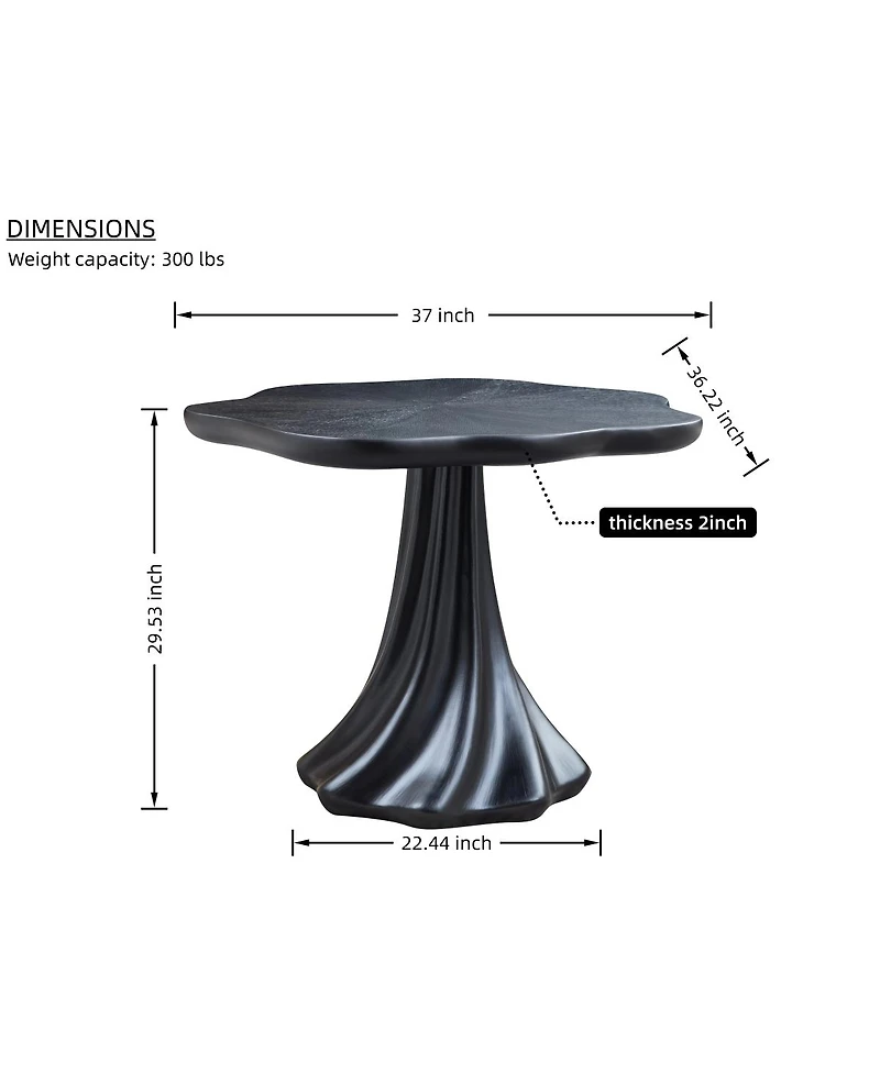 Streamdale Furniture Modern Round Flower Dining Table