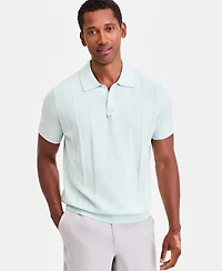 Club Room Men's Short-Sleeve Linen and Cotton Engineer Sweater, Macy's Exclusive