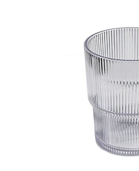 Abode Homewares Fine Ribbed Acrylic Drinking Glasses, Set of 6