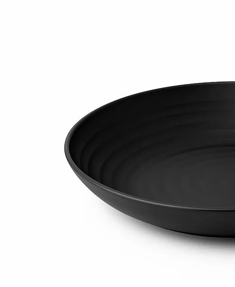 Abode Homewares Ribbed Coupe Wheat Dinner Plates, Set of 8