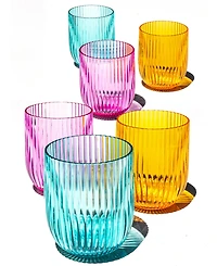 Abode Homewares Mesa Acrylic Stemless Wine Glasses, Set of 6