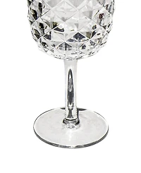 Abode Homewares Diamond Cut Acrylic Goblet Wine Glasses