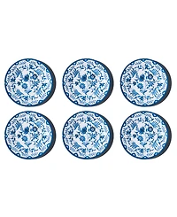Abode Homewares Medallion Flower NewWave Melamine Salad Plates, Set of 6