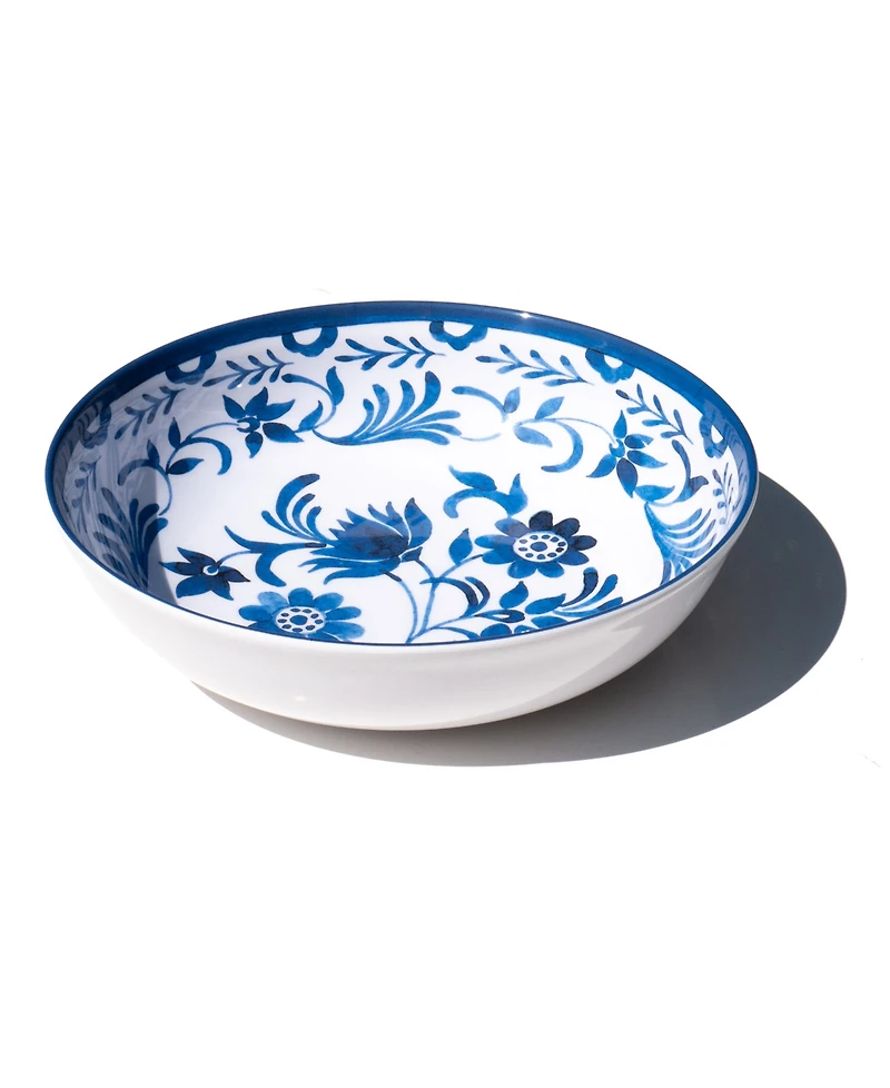 Abode Homewares Medallion Flower 11.9" Melamine Serving Bowl