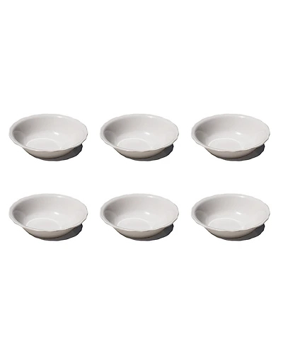 Abode Homewares Scallop NewWave Melamine Low Bowls, Set of 6