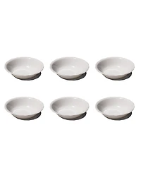 Abode Homewares Scallop NewWave Melamine Low Bowls, Set of 6