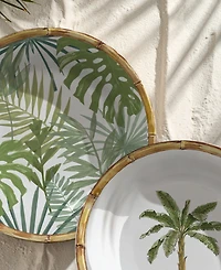Abode Homewares Rainforest Palm NewWave Melamine Salad Plates, Set of 6