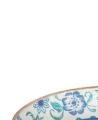 Abode Homewares Rio Turquoise Floral Melamine Oval Serve Bowl