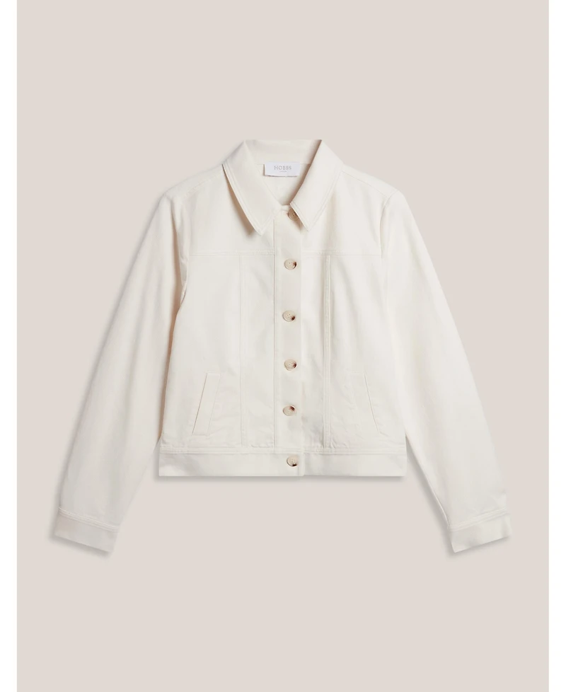 Hobbs London Women's Selborne Boxy Cropped Denim Jacket