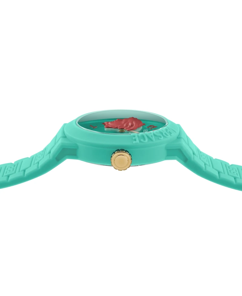 Versace Kid's V-Pop Teal Silicone Strap Watch 34mm