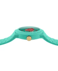 Versace Kid's V-Pop Teal Silicone Strap Watch 34mm