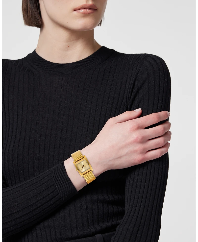 Versace Women's Mosaic Ip Yellow Gold Stainless Steel Strap Watch 22x22mm