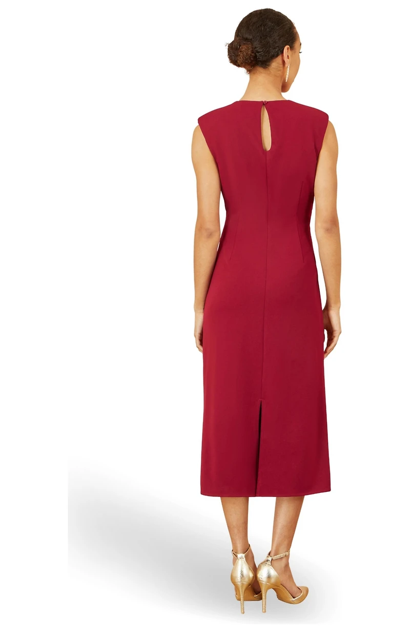 Yumi Women's Buckle Detail Ruched Dress
