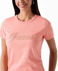 Guess Women's 3D Script Logo Short-Sleeve T-Shirt