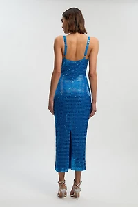 Karen Millen Women's Crystal Embellished Jersey Midi Dress