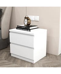 Streamdale Furniture 2-Drawer Nightstand with Handle-Free Design