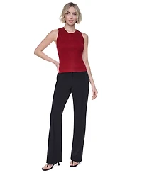 Dkny Women's Yoke Detail Sleeveless Sweater