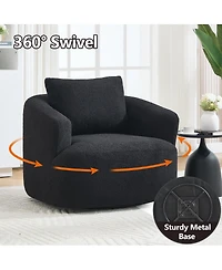 Streamdale Furniture 360degree(s) Swivel Round Upholstered Comfy Chair