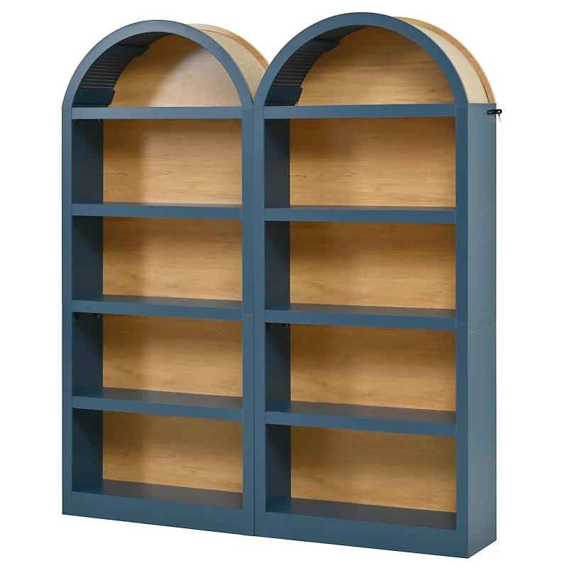 Streamdale Furniture Retro Tv Stand Set Bookshelf