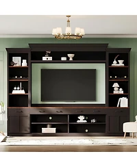 Streamdale Furniture Farmhouse Entertainment Center Bookshelf Rack