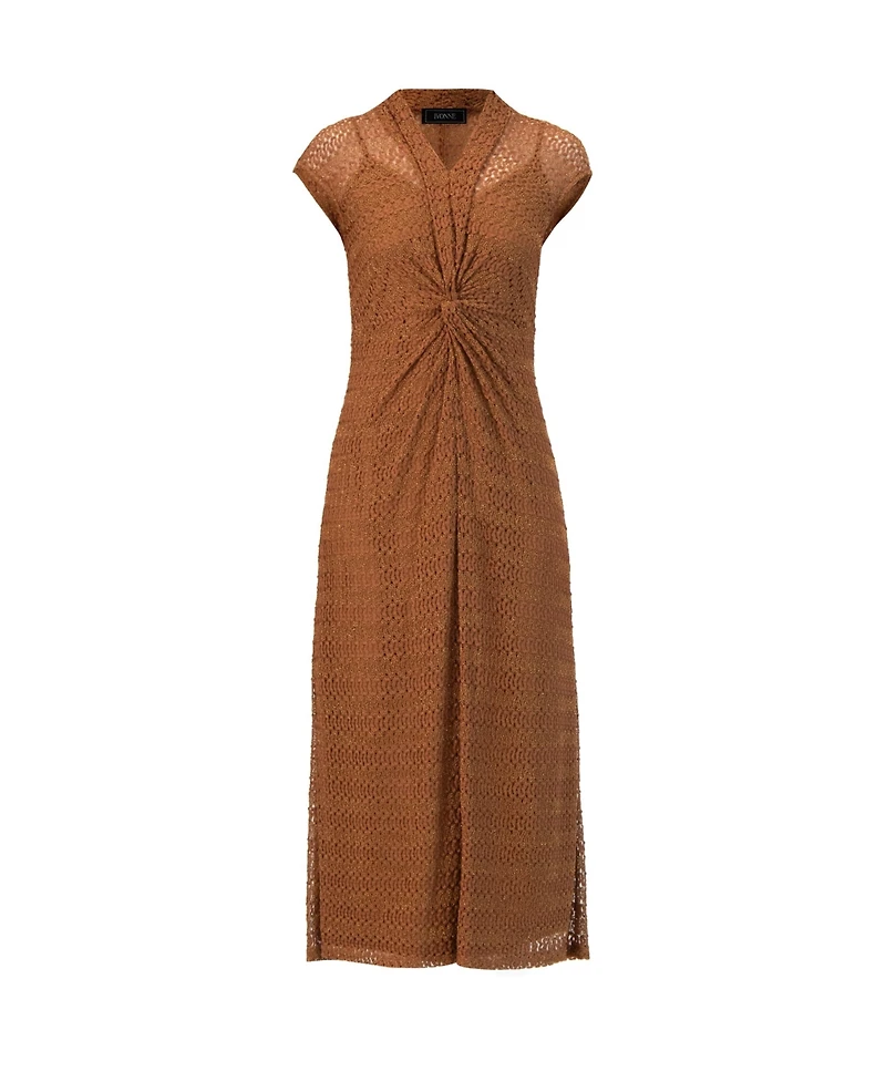 Ivonne Women's Long Knitted Off-Shoulder Dress