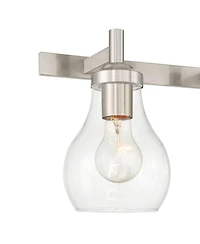 Possini Euro Design Possini Euro Danvers 35 1/4"Wide Brushed Nickel 5-Light Bath Light