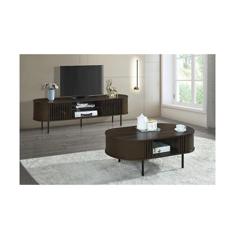 New Classic Furniture Brax Walnut Tv Stand