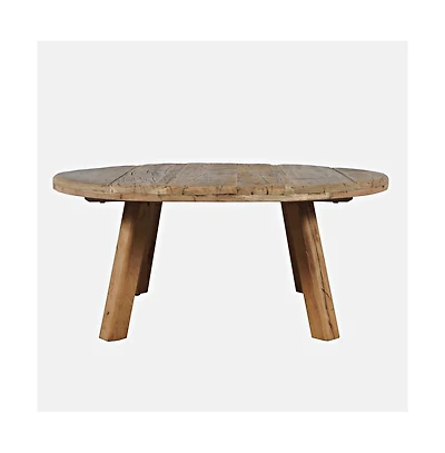 Jofran Reclamation 36" Round Rustic Reclaimed Solid Wood Coffee Table