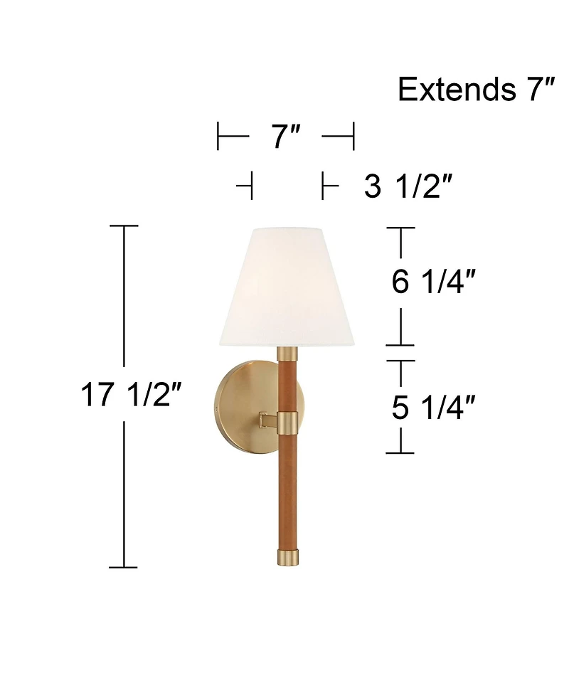 Possini Euro Design Possini Euro Aniline 17 1/2"H Soft and Faux Leather Wall Sconce