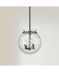 Possini Euro Design Kodi 12inch Wide Bronze Water Glass 3-Light Pendant Light