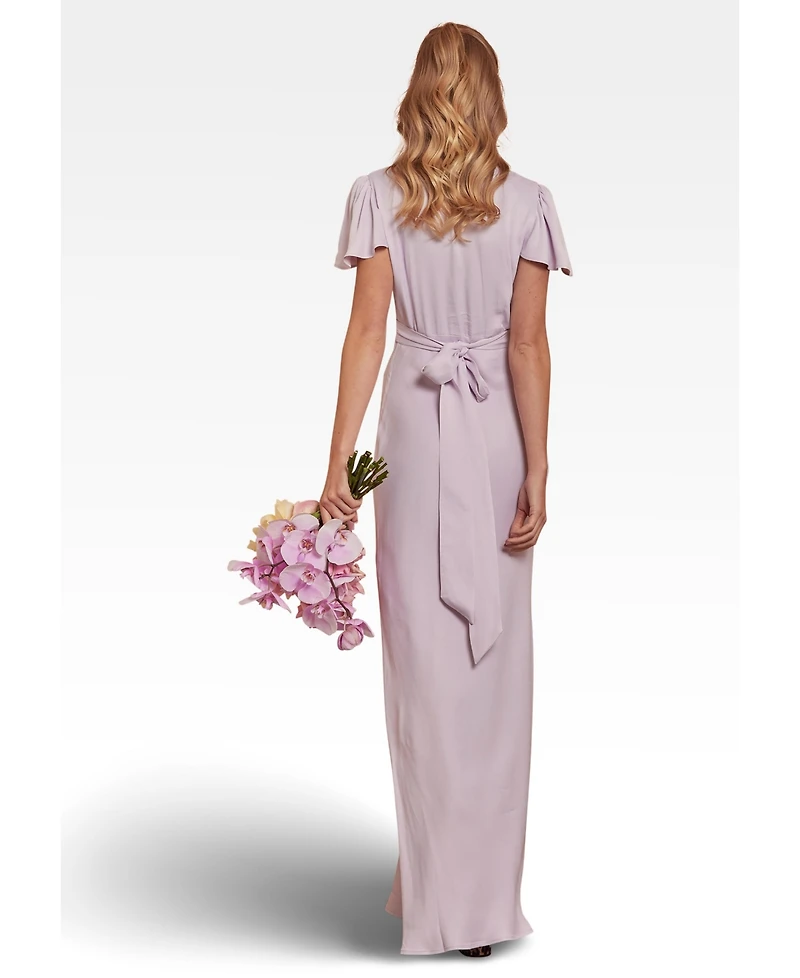 Maids to Measure Women's Chelsea Satin V-Neck Bridesmaid Dress