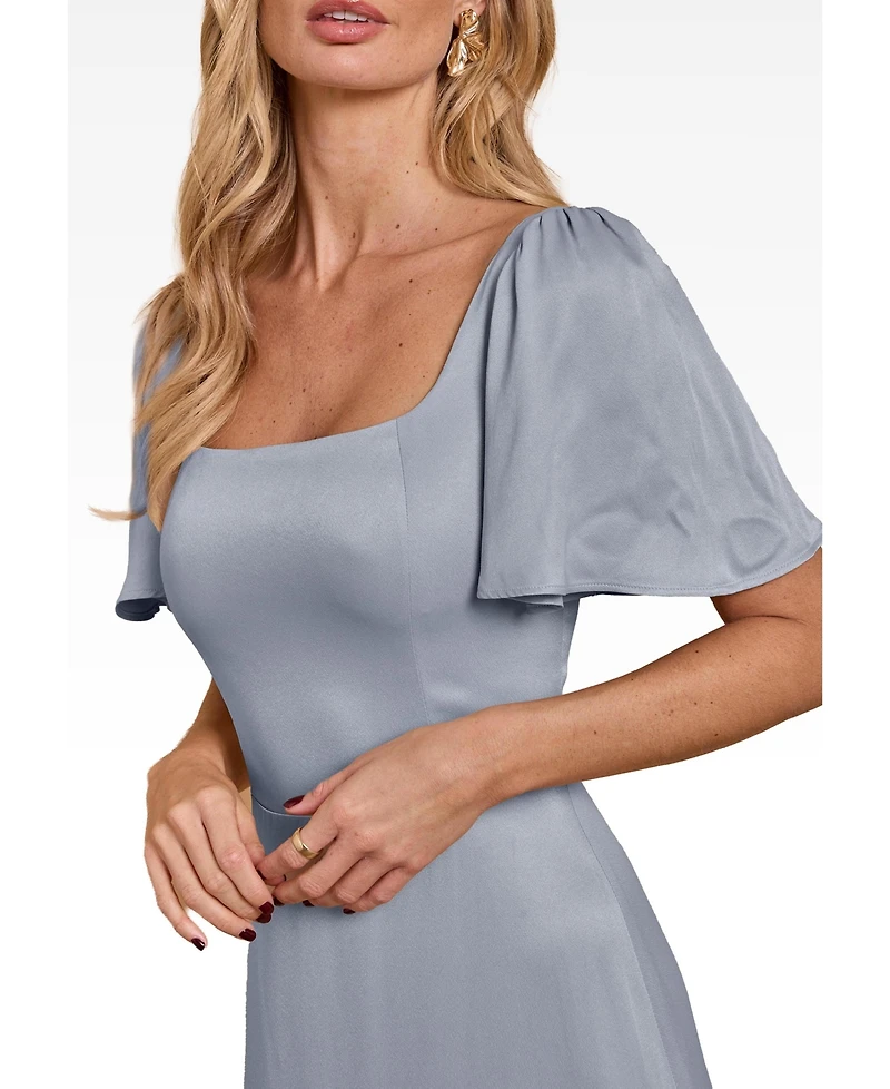 Maids to Measure Women's Clemmie Satin Bridesmaid Dress