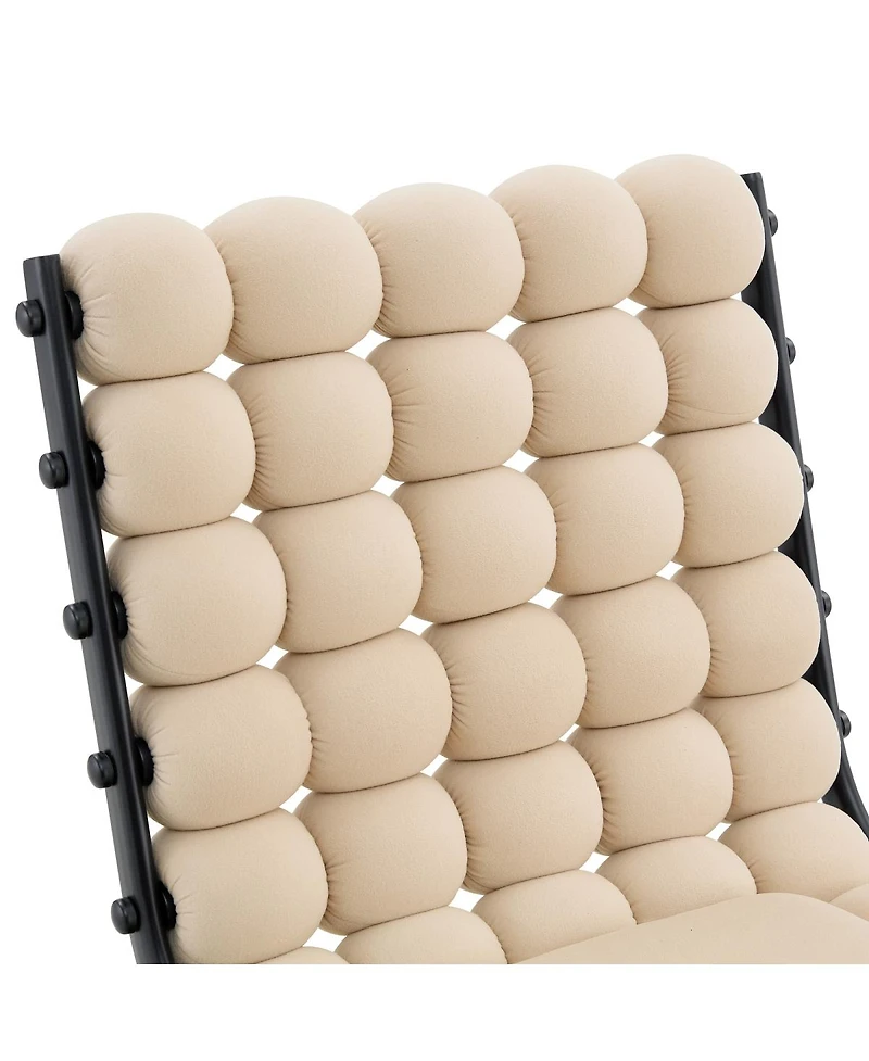 Streamdale Furniture Set of 2 Puffy Bubble Chairs with Legs, Modern Tufted Accent Chairs