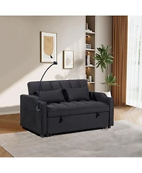 Streamdale Furniture Multifunctional Foldable Sofa Bed, Usb