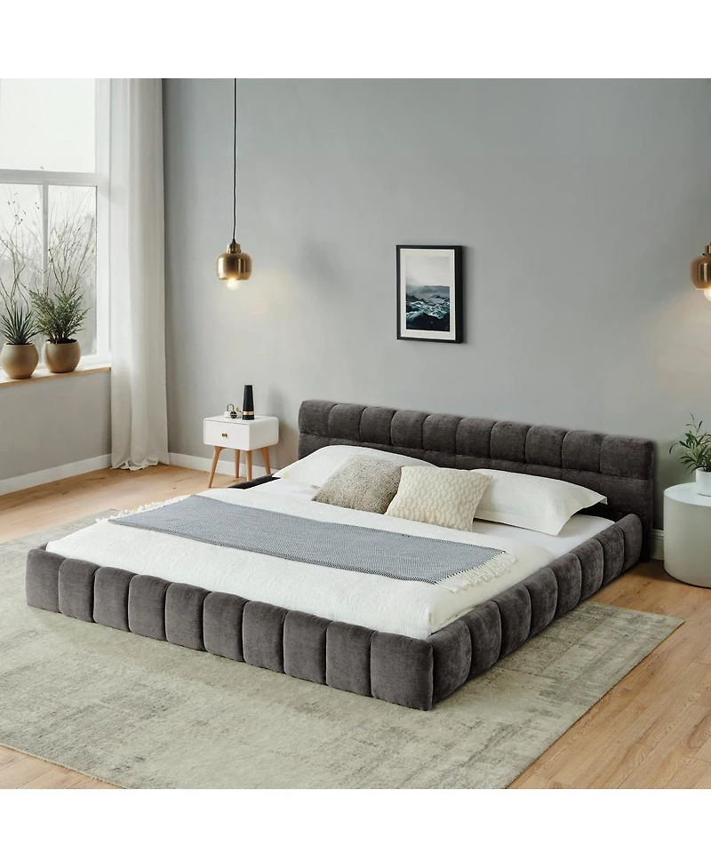 Streamdale Furniture Ca King Upholstered Platform Bed