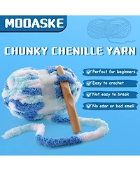 Gnuadz Chenille Chunky Yarn for Hand Knitting Crochet 61.6 Ounce