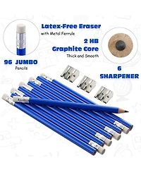 Gnuadz Fat Pencils Set With Erasers Sharpeners For Beginners